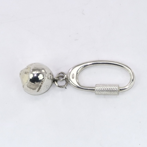 Silver hazelnut keyring keyfob